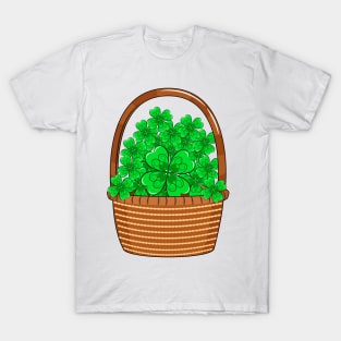 st patricks day shamrock basket T-Shirt